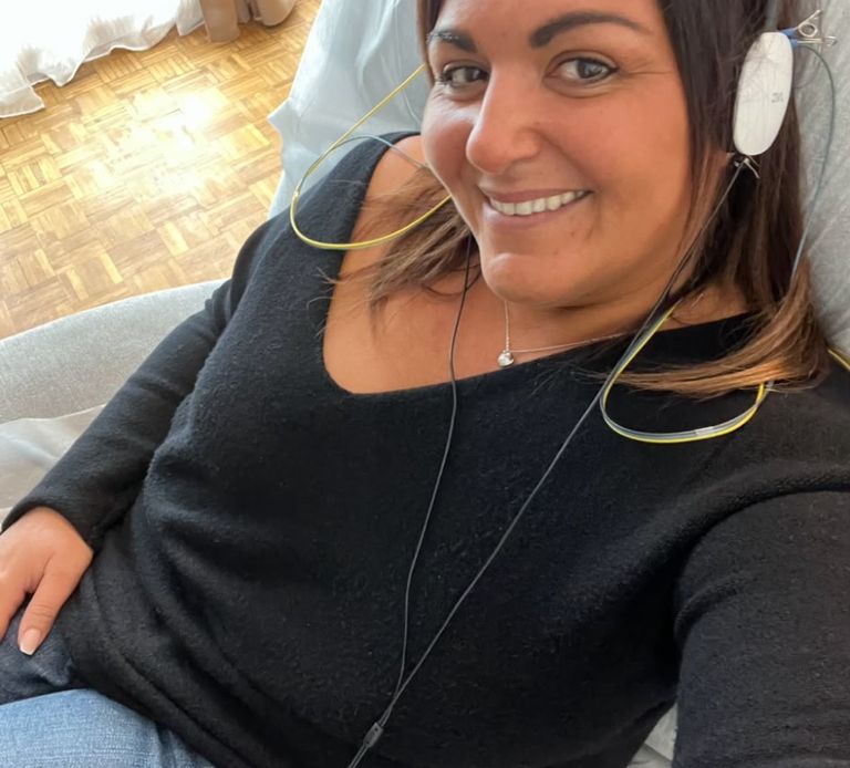 Elisa Chekroun pendant une session de neurofeedback dynamique